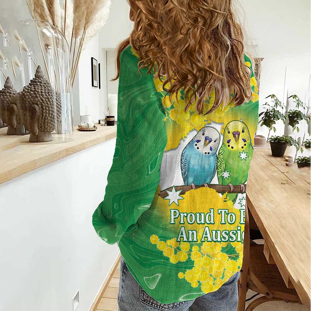 Budgerigar Australia Day Women Casual Shirt Proud To Be An Aussie Opal National Color - Aussie Hoodie