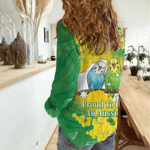 Budgerigar Australia Day Women Casual Shirt Proud To Be An Aussie Opal National Color - Aussie Hoodie