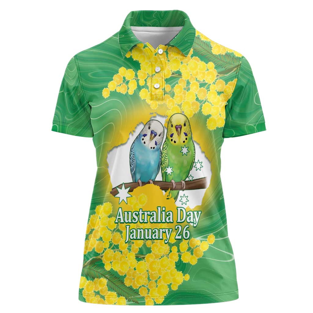 Budgerigar Australia Day Women Polo Shirt Proud To Be An Aussie Opal National Color - Aussie Hoodie
