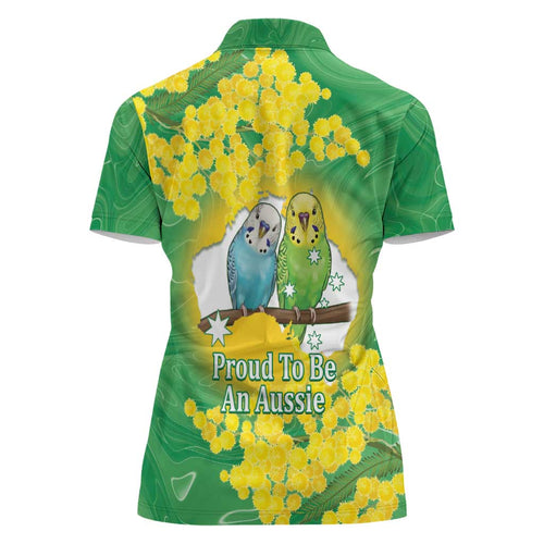 Budgerigar Australia Day Women Polo Shirt Proud To Be An Aussie Opal National Color - Aussie Hoodie