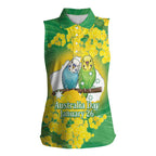 Budgerigar Australia Day Women Sleeveless Polo Shirt Proud To Be An Aussie Opal National Color - Aussie Hoodie