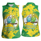 Budgerigar Australia Day Women Sleeveless Polo Shirt Proud To Be An Aussie Opal National Color - Aussie Hoodie