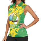 Budgerigar Australia Day Women Sleeveless Polo Shirt Proud To Be An Aussie Opal National Color - Aussie Hoodie