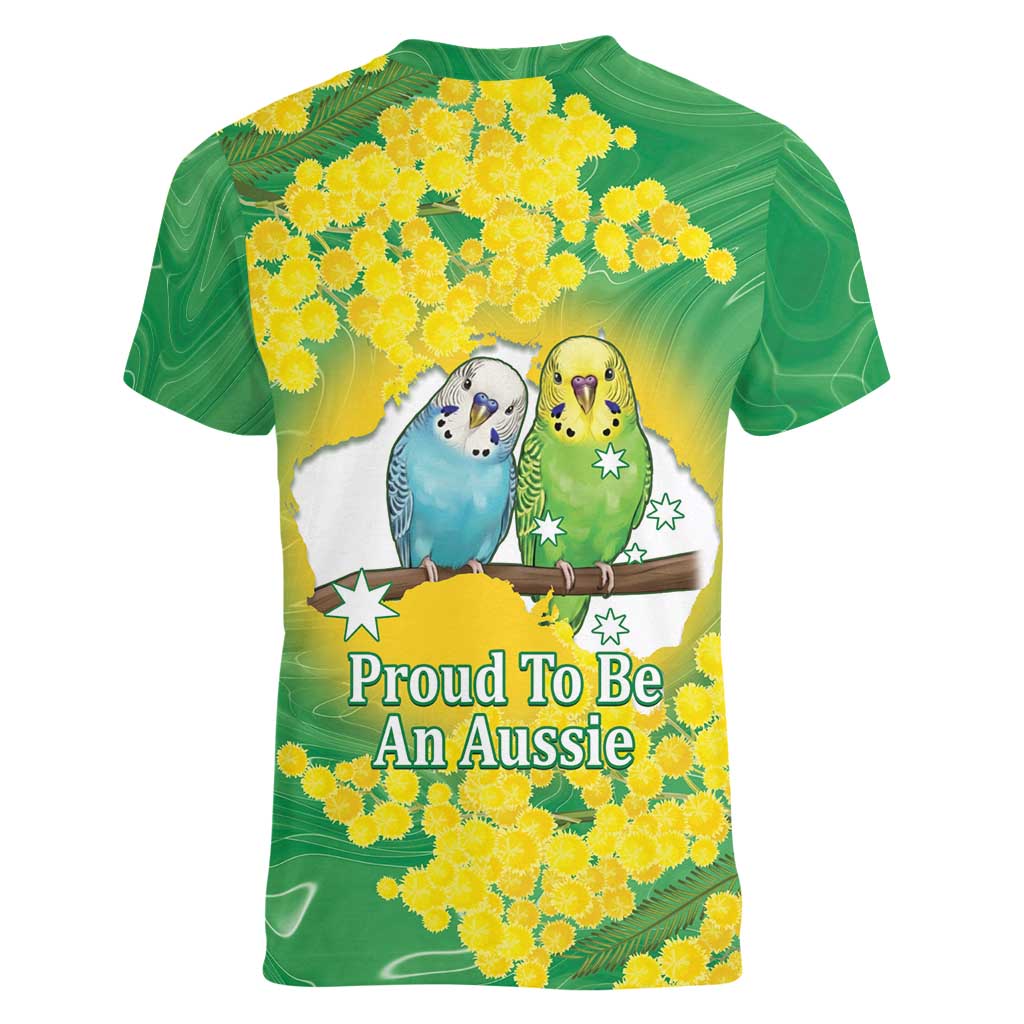 Budgerigar Australia Day Women V-Neck T-Shirt Proud To Be An Aussie Opal National Color - Aussie Hoodie
