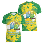 Budgerigar Australia Day Women V-Neck T-Shirt Proud To Be An Aussie Opal National Color - Aussie Hoodie