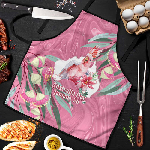Pink Cockatoo Australia Day Apron Proud To Be An Aussie Opal Eucalyptus Blossoms - Aussie Hoodie