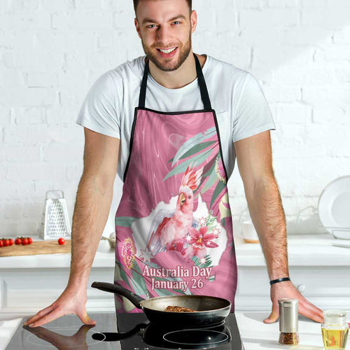 Pink Cockatoo Australia Day Apron Proud To Be An Aussie Opal Eucalyptus Blossoms - Aussie Hoodie