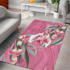 Pink Cockatoo Australia Day Area Rug Proud To Be An Aussie Opal Eucalyptus Blossoms - Aussie Hoodie