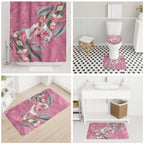 Pink Cockatoo Australia Day Bathroom Set Proud To Be An Aussie Opal Eucalyptus Blossoms - Aussie Hoodie