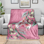 Pink Cockatoo Australia Day Blanket Proud To Be An Aussie Opal Eucalyptus Blossoms - Aussie Hoodie