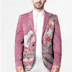 Pink Cockatoo Australia Day Blazer Proud To Be An Aussie Opal Eucalyptus Blossoms - Aussie Hoodie
