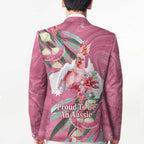 Pink Cockatoo Australia Day Blazer Proud To Be An Aussie Opal Eucalyptus Blossoms - Aussie Hoodie