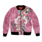 Pink Cockatoo Australia Day Bomber Jacket Proud To Be An Aussie Opal Eucalyptus Blossoms - Aussie Hoodie