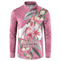 Pink Cockatoo Australia Day Button Sweatshirt Proud To Be An Aussie Opal Eucalyptus Blossoms - Aussie Hoodie