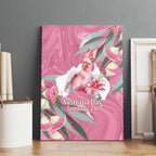 Pink Cockatoo Australia Day Canvas Wall Art Proud To Be An Aussie Opal Eucalyptus Blossoms - Aussie Hoodie