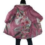 Pink Cockatoo Australia Day Cloak Proud To Be An Aussie Opal Eucalyptus Blossoms - Aussie Hoodie