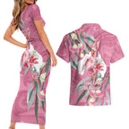 Pink Cockatoo Australia Day Couples Matching Short Sleeve Bodycon Dress and Hawaiian Shirt Proud To Be An Aussie Opal Eucalyptus Blossoms - Aussie Hoodie