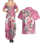 Pink Cockatoo Australia Day Couples Matching Summer Maxi Dress and Hawaiian Shirt Proud To Be An Aussie Opal Eucalyptus Blossoms - Aussie Hoodie