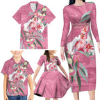 Pink Cockatoo Australia Day Family Matching Long Sleeve Bodycon Dress and Hawaiian Shirt Proud To Be An Aussie Opal Eucalyptus Blossoms - Aussie Hoodie