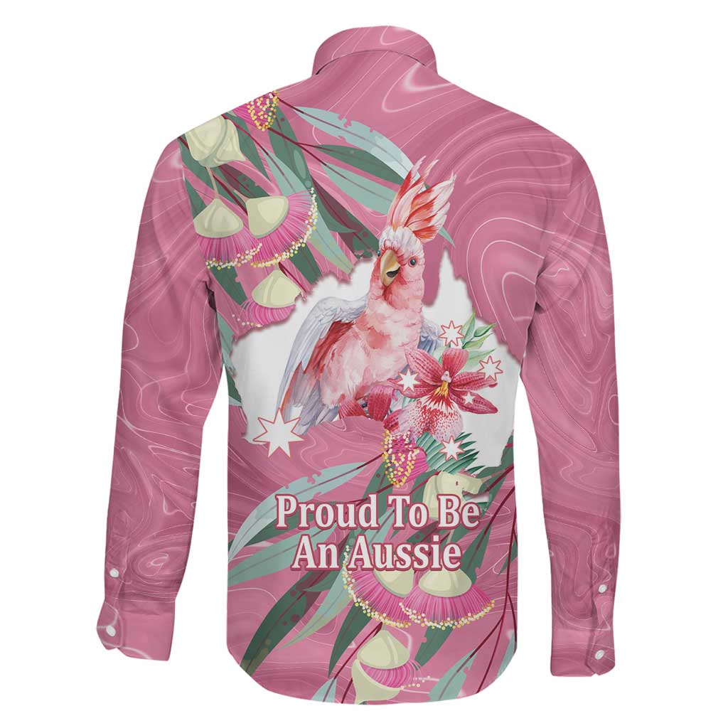 Pink Cockatoo Australia Day Family Matching Mermaid Dress and Hawaiian Shirt Proud To Be An Aussie Opal Eucalyptus Blossoms - Aussie Hoodie
