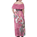 Pink Cockatoo Australia Day Family Matching Off Shoulder Maxi Dress and Hawaiian Shirt Proud To Be An Aussie Opal Eucalyptus Blossoms - Aussie Hoodie