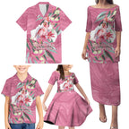 Pink Cockatoo Australia Day Family Matching Puletasi and Hawaiian Shirt Proud To Be An Aussie Opal Eucalyptus Blossoms - Aussie Hoodie