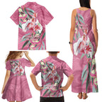 Pink Cockatoo Australia Day Family Matching Tank Maxi Dress and Hawaiian Shirt Proud To Be An Aussie Opal Eucalyptus Blossoms - Aussie Hoodie
