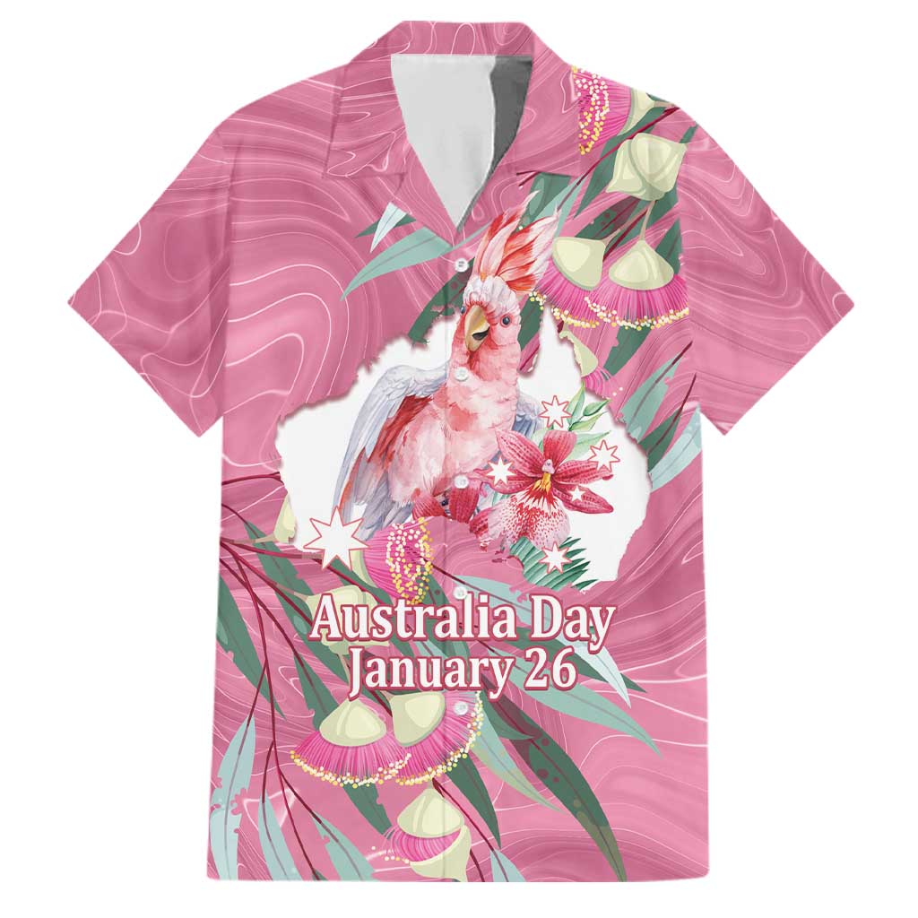 Pink Cockatoo Australia Day Family Matching Tank Maxi Dress and Hawaiian Shirt Proud To Be An Aussie Opal Eucalyptus Blossoms - Aussie Hoodie
