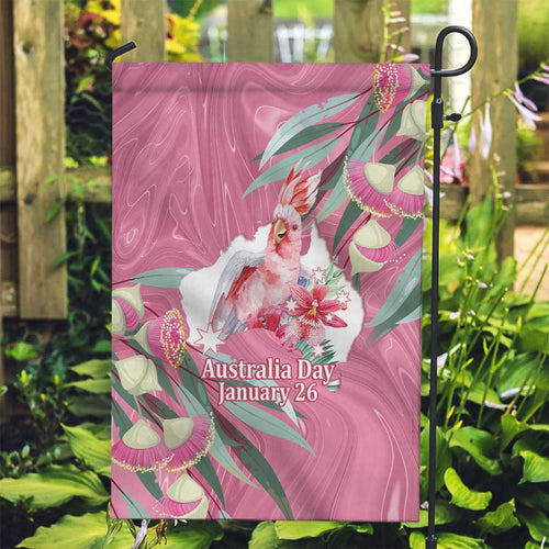 Pink Cockatoo Australia Day Garden Flag Proud To Be An Aussie Opal Eucalyptus Blossoms - Aussie Hoodie