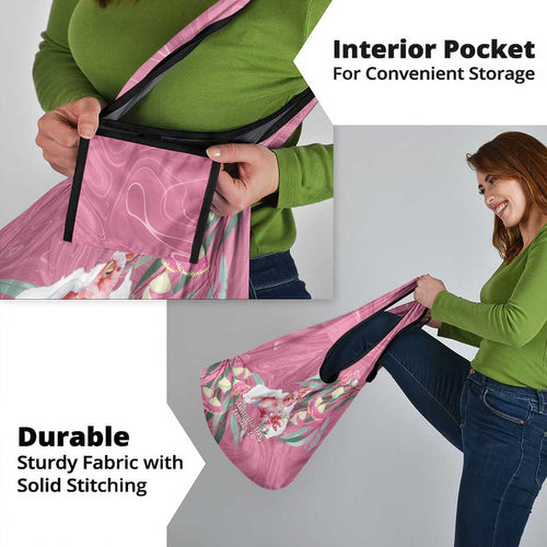 Pink Cockatoo Australia Day Grocery Bag Proud To Be An Aussie Opal Eucalyptus Blossoms - Aussie Hoodie