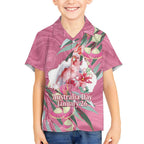 Pink Cockatoo Australia Day Hawaiian Shirt Proud To Be An Aussie Opal Eucalyptus Blossoms - Aussie Hoodie