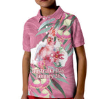 Pink Cockatoo Australia Day Kid Polo Shirt Proud To Be An Aussie Opal Eucalyptus Blossoms - Aussie Hoodie