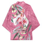 Pink Cockatoo Australia Day Kimono Proud To Be An Aussie Opal Eucalyptus Blossoms - Aussie Hoodie