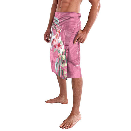 Pink Cockatoo Australia Day Lavalava Proud To Be An Aussie Opal Eucalyptus Blossoms - Aussie Hoodie