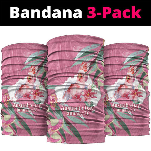 Pink Cockatoo Australia Day Neck Gaiter Proud To Be An Aussie Opal Eucalyptus Blossoms - Aussie Hoodie