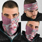 Pink Cockatoo Australia Day Neck Gaiter Proud To Be An Aussie Opal Eucalyptus Blossoms - Aussie Hoodie