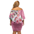 Pink Cockatoo Australia Day Off Shoulder Short Dress Proud To Be An Aussie Opal Eucalyptus Blossoms - Aussie Hoodie