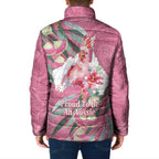 Pink Cockatoo Australia Day Padded Jacket Proud To Be An Aussie Opal Eucalyptus Blossoms - Aussie Hoodie