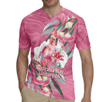 Pink Cockatoo Australia Day Rugby Jersey Proud To Be An Aussie Opal Eucalyptus Blossoms - Aussie Hoodie