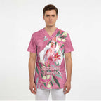 Pink Cockatoo Australia Day Scrub Top Proud To Be An Aussie Opal Eucalyptus Blossoms - Aussie Hoodie