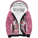 Pink Cockatoo Australia Day Sherpa Hoodie Proud To Be An Aussie Opal Eucalyptus Blossoms - Aussie Hoodie
