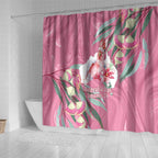 Pink Cockatoo Australia Day Shower Curtain Proud To Be An Aussie Opal Eucalyptus Blossoms - Aussie Hoodie