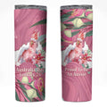 Pink Cockatoo Australia Day Skinny Tumbler Proud To Be An Aussie Opal Eucalyptus Blossoms - Aussie Hoodie