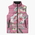 Pink Cockatoo Australia Day Sleeveless Puffer Jacket Proud To Be An Aussie Opal Eucalyptus Blossoms - Aussie Hoodie