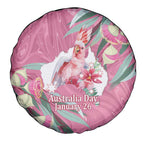 Pink Cockatoo Australia Day Spare Tire Cover Proud To Be An Aussie Opal Eucalyptus Blossoms - Aussie Hoodie