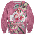 Pink Cockatoo Australia Day Sweatshirt Proud To Be An Aussie Opal Eucalyptus Blossoms - Aussie Hoodie