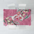 Pink Cockatoo Australia Day Tablecloth Proud To Be An Aussie Opal Eucalyptus Blossoms - Aussie Hoodie