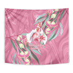Pink Cockatoo Australia Day Tapestry Proud To Be An Aussie Opal Eucalyptus Blossoms - Aussie Hoodie