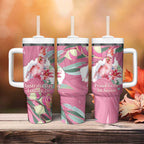 Pink Cockatoo Australia Day Tumbler With Handle Proud To Be An Aussie Opal Eucalyptus Blossoms - Aussie Hoodie