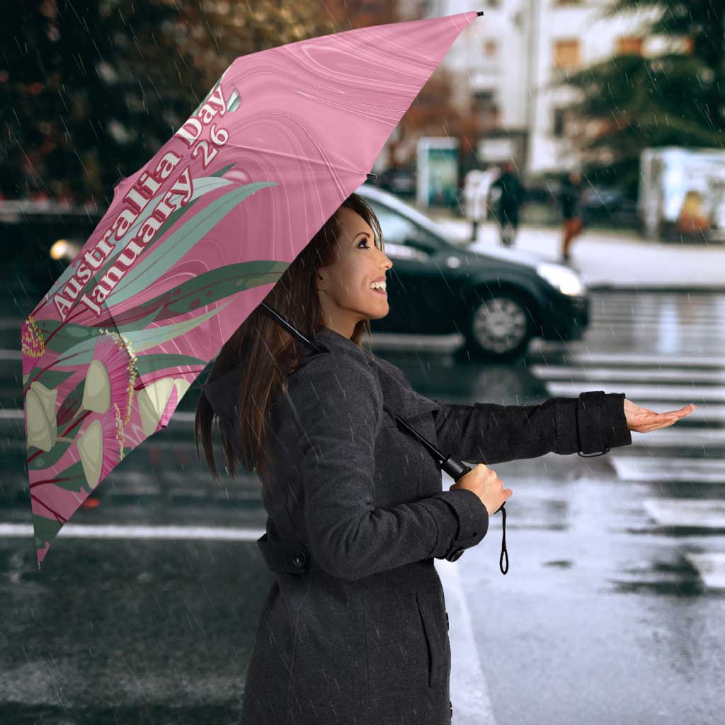 Pink Cockatoo Australia Day Umbrella Proud To Be An Aussie Opal Eucalyptus Blossoms - Aussie Hoodie